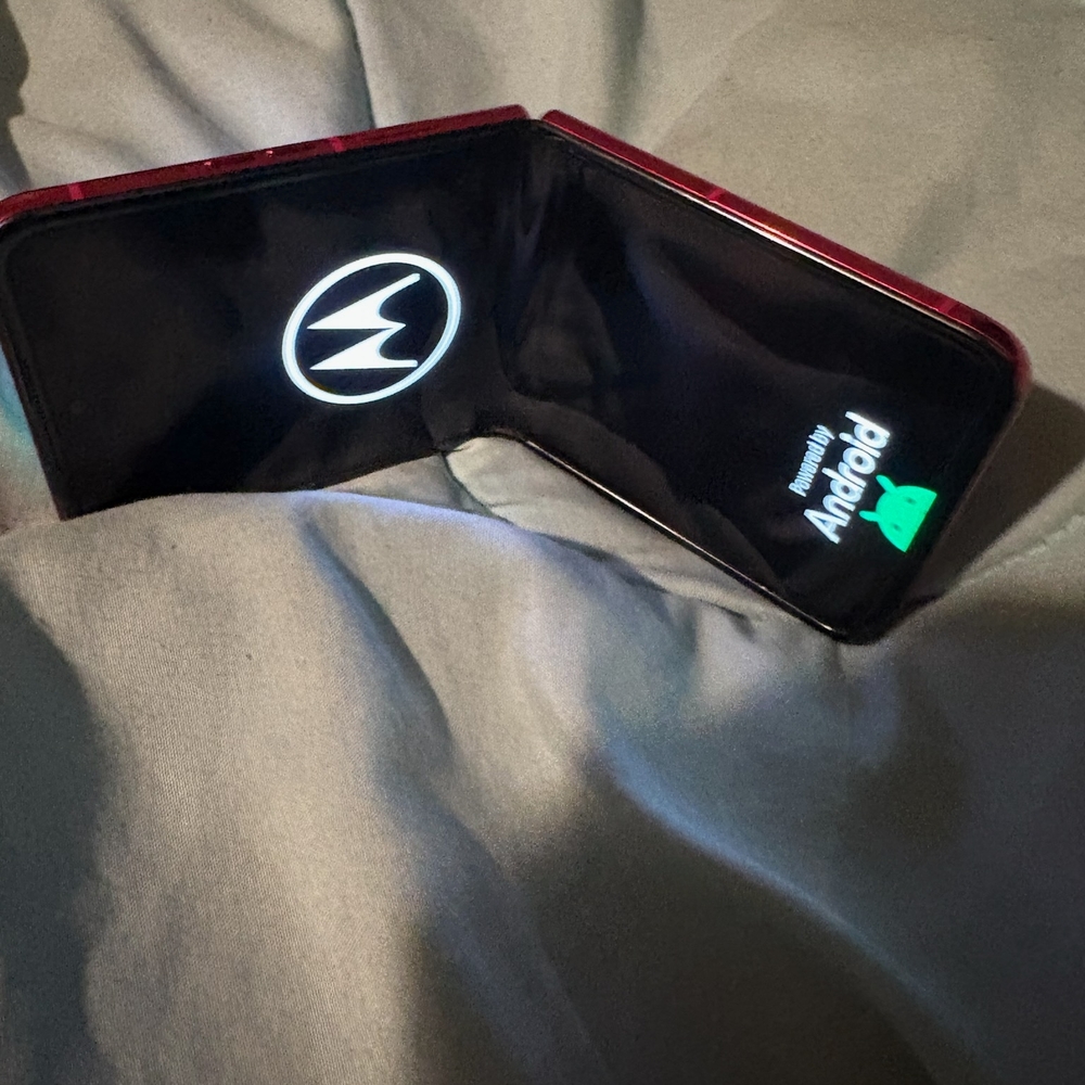 Motorola Foldable Smartphone in Black and Red